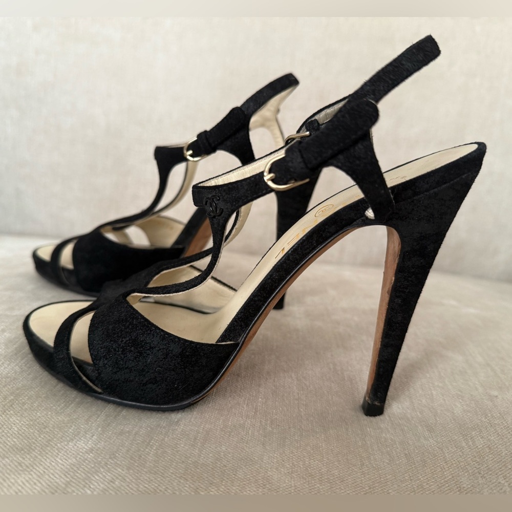 Elegant Black High Heel Sandals